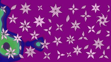 Mor renkli vadi çiçekleri. Çiçeksel çizim kalıbının çizimi.