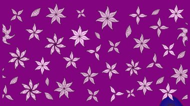 Düz Çiçek Elementleri Tasarım Raster illüstrasyonu. Çiçekli çiçek deseni, suluboya. Mor renkli çiçekler. Renkli Bahar Teması Eskiz Şablonu.