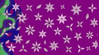 Mor renkli çiçekler. Düz Çiçek Elementleri Tasarım Raster illüstrasyonu. Renkli Bahar Teması eskiz kalıbı. Çiçek eskiz kalıbı geçmişi.