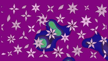 Raster illüstrasyonu. Düz Çiçek Elementleri Tasarımı. Mor renkte zarif çiçek buketi suluboya. Renkli Bahar Teması çizim şablonu.