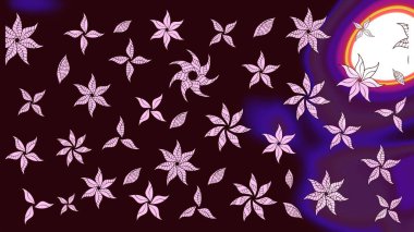 Tekstil veya kitap kapakları, imalat, duvar kağıtları, baskı, hediye paketi ve yapıştırma kitabı için çiçek eskizi geçmişi. Küçük çaplı çiçeklerdeki basit şirin desenler. Raster illüstrasyonu.