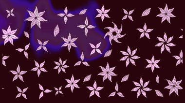 Çiçek duvar kağıdı. Çizim kalıbı. Renkli süs kenarı. Kahverengi renklerde. Hint süsü. Raster illüstrasyonu.