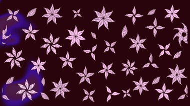 Kahverengi renkte güzel çiçekler, suluboya desenli, duvar kağıdı, kart ya da kumaş için fayanslı eskizler. Raster..