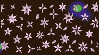 Kahverengi renkli çiçekler. Raster düz çiçek çizim deseni. Tasarım hediye paketi, tebrik kartları, posterler ve afiş tasarımı.