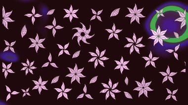 Kahverengi renkli çiçekler. Renkli Bahar temalı eskiz kalıbı. Çiçekli çiçek deseni, suluboya. Düz Çiçek Elementleri Tasarım Raster illüstrasyonu.