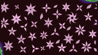 Raster illüstrasyonu. Robot resim. Küçük çiçekte sevimli çiçek deseni var..