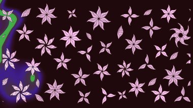 Raster illüstrasyonu. Eski usul küçük çiçekli şirin bir eskiz deseni. Moda arka planında parlak buketler. Kumaş, duvar kâğıdı ve kağıda yazdırmak için gelişen arkaplan.