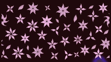 Raster. Kahverengi renkte güzel çiçekler, suluboya desenli eskiz deseni, duvar kağıdı, kart veya kumaş için fayanslı..