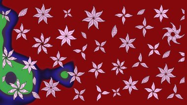 Raster stili kumaş deseni. Çiçekler suluboya çizim deseni.