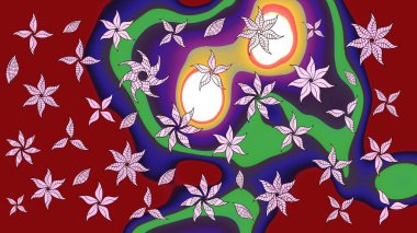 Çiçek arkaplan. Güzel kumaş deseni. Çizim raster deseni.