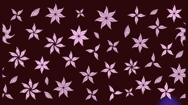 Düz Çiçek Elementleri Tasarımı. Raster. Renkli Bahar Teması çizim şablonu.