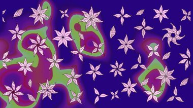 Kabile sanatı boho baskısı, klasik çiçek arkaplanı. Arkaplan dokusu, duvar kağıdı, mavi renkli çiçek teması. Soyut etnik raster çizim kalıbı.