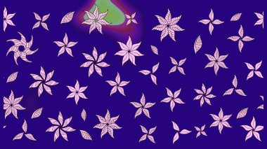 Mavi renkli mavi papatya deseni. Mavi renklerde. Raster illüstrasyonu.