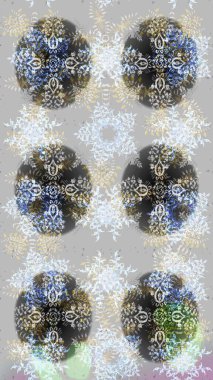 Son moda kar taneleri ve elementler onun kartlarını gösteriyor. Retro tarzı, kış elementleri. Modern soyut tasarım posteri, kapak, kart tasarımı nötr, gri ve bej renkli. Kar taneleri tasarımı.