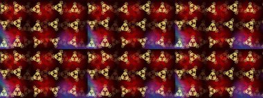 Noel ve yeni yıl moda baskıları için tatil tasarımı. Kahverengi, kırmızı ve siyah kar taneleri. Raster illüstrasyonu. Kar tanelerinin soyut arkaplanlı Noel deseni.