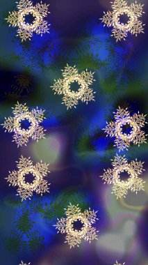 Farklı kar tanesi toplama rasterleri, mavi, gri ve mor renkte kış elementleri. Raster Noel soyut renkli arkaplan ve tatlı kar tanesi.