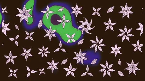 Nazik, sevimli çiçek arkaplanı. Kahverengi renkli çiçekler. Raster çiçek desenli ve çiçekli..