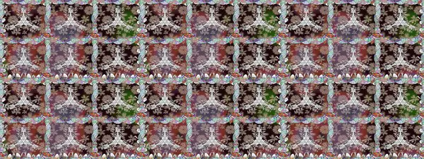 Raster illüstrasyonu. Güzel kumaş deseni. Güzel karalama çiçekleri olan kusursuz çiçek desenleri. Küçük çiçekte sevimli çiçek deseni var..