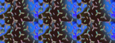 Modern tasarım posteri, kapak, mavi, kahverengi ve gri renkli kart tasarımı. Retro stil dokusu, şablon kış elementleri. Son moda kar taneleri ve elementler onun kartlarını gösteriyor. Kar taneleri tasarımı.