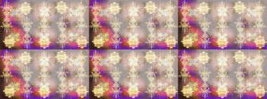 Renkli arka planda izole tatlı kar taneleri. Kar taneleriyle bej, nötr ve gri renkler. Raster illüstrasyonu.