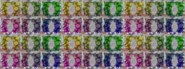 Raster illüstrasyonu. Yeşil renkli yeşil papatya deseni. Yeşil renklerde.