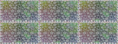 Çiçeklerle suluboya desenli çiçek deseni. Raster illüstrasyonu. Gri renkli Asya tekstili.