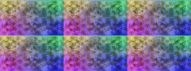 Kışın sembolü. Güzel dekorasyon. Mor, mavi ve yeşil renklerde izole suluboya kar taneleri. İllüstrasyon kar tanesi.