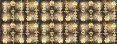 Renkli kar taneleri Raster çizimi. Raster kahverengisi, bej ve nötr kar tanesinden izole edilmiş. Güzel kış süsleri..