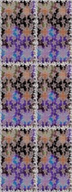 Renkli Bahar Temalı Kusursuz Arkaplan. Raster Modaya uygun kumaş deseni. Gri ve nötr renkli şirin çiçek desenleri. Düz Çiçek Elementleri Tasarımı.