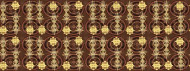 Kahverengi, sarı ve bej renkli kristal kar taneleri. Raster illüstrasyonu.