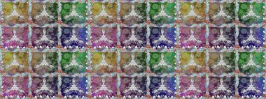 Tarafsız renklerde etnik çiçeklerle kusursuz bir desen. Raster Çiçek İllüstrasyon Şirin Tekstil.