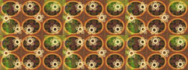 Kar tanesi rengarenk desen. Kar taneleri deseni. Soyut kar taneleri arkaplanda izole edilmiş düz dizayn. Raster illüstrasyonu. Raster kar taneleri arkaplanı.