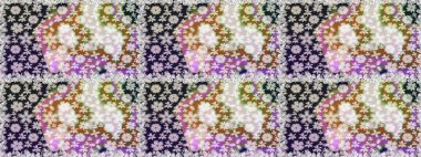 Vadinin çiçekleri tarafsız renklerde. Çiçeksiz desenlerin çizimi.