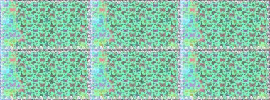 Mavi ve nötr renklerin soyut arkaplanı. Renkli romantik kelebekler kusursuz desenli arka plan. Dekoratif Raster çizimi. Elle çizilmiş kelebeklerle.