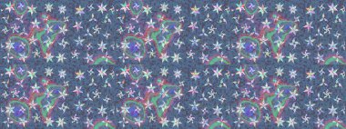 Düz kar karalama ikonları, kar taneleri, mavi renkli siluetler ve noel afişi için tarafsız renkler, kartlar. Güzel soyut kar tanesi raster tasarımı. Yeni yıl kar tanesi.