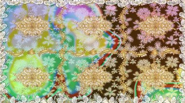 Tarafsız renklerde grafiksel modern kusursuz desen. Kusursuz çiçek deseni. Kusursuz raster arka plan. Duvar kâğıdı barok, İspanyol kumaşı.