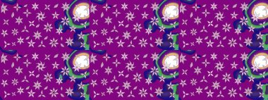 Hediye ambalaj kağıdı, tebrik kartları, posterler ve pankart tasarımı. Mor renkli çiçekler. Raster düz çiçek çizim deseni.