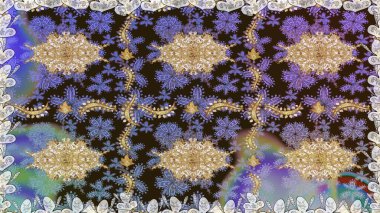 Geleneksel oryantasyon süsü. Kusursuz klasik raster kahverengi ve altın desenli. Klasik vintage arkaplan.