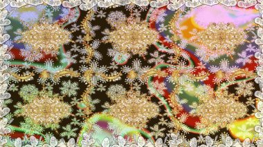 Soyut duvar kâğıdı, ambalaj dekorasyonu. Altın kar taneleri basit, pürüzsüz desen. Kahverengi renklerde Raster altın deseni. Kışın sembolü, Mutlu Noel tatili, Mutlu yıllar 2019.