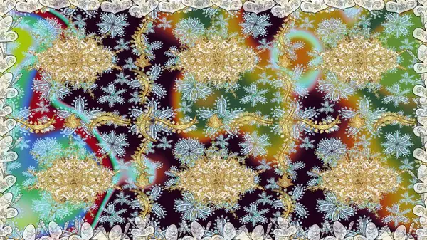 Lüks, kraliyet ve Viktorya dönemi konsepti. Süslü raster dekorasyonu. Tarafsız renklerde altın element. Klasik barok çiçekli, nötr yerine altın desenli..