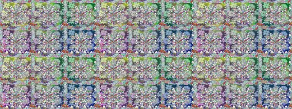 Rengarenk çiçekleri ve doğal renklerde yaprakları olan harika, pürüzsüz çiçek deseni. Moda baskıları için zarif bir şablon. Modern çiçek arkaplanı. Halk stili.