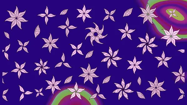 Çiçekler suluboya eskiz deseni. Raster Stili kumaş deseni.