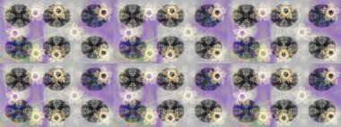 Kar tanesi süs desen. Snowflakes desen. Kar taneleri arka plan. Arka plan üzerinde izole soyut kar taneleri ile düz tasarım. Raster illüstrasyon.