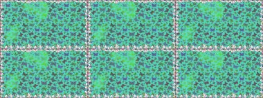 Yeşil renkte soyut sevimli kelebek. Kusursuz bir arka plan. Raster illüstrasyonu. Basit bir şekilde.