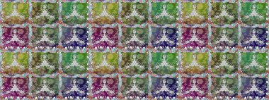 Sevgililer günü ve tebrik kartı konsepti için şık bir davetiye. Çiçek kompozisyonu, el boyası, hassas şablon. Üst manzara, yumuşak yeşil ve nötr renk tarzı. Manzaralı çiçek deseni.