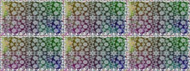 Çiçekler, dallar, bitkiler ve çiçekler. Güzel kumaş deseni. Raster illüstrasyonu. El çizimi.