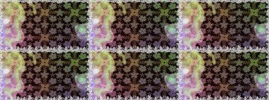 Kusursuz. Siyah renkli çiçekler. Raster illüstrasyonu. Şirin çiçek elementleri..