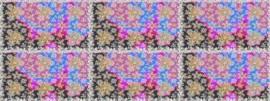 Çiçek kiremitleri. İslam tasarımı. Kusursuz desenli oryantal süs. Gri renkli ve altın elementli altın desenli. Raster altın tekstil baskısı.