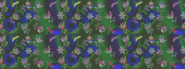 Güzel soyut kar tanesi raster tasarımı. Düz kar karalama ikonları, kar taneleri yeşil renkli siluet, menekşe ve mavi renkler noel afişi, kartlar. Yeni yıl kar tanesi.