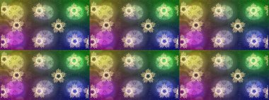 Kar tanesi ikonu, izole edilmiş. Renkli arka planda güzel kar taneleri. Düz dizayn. Raster illüstrasyonu.